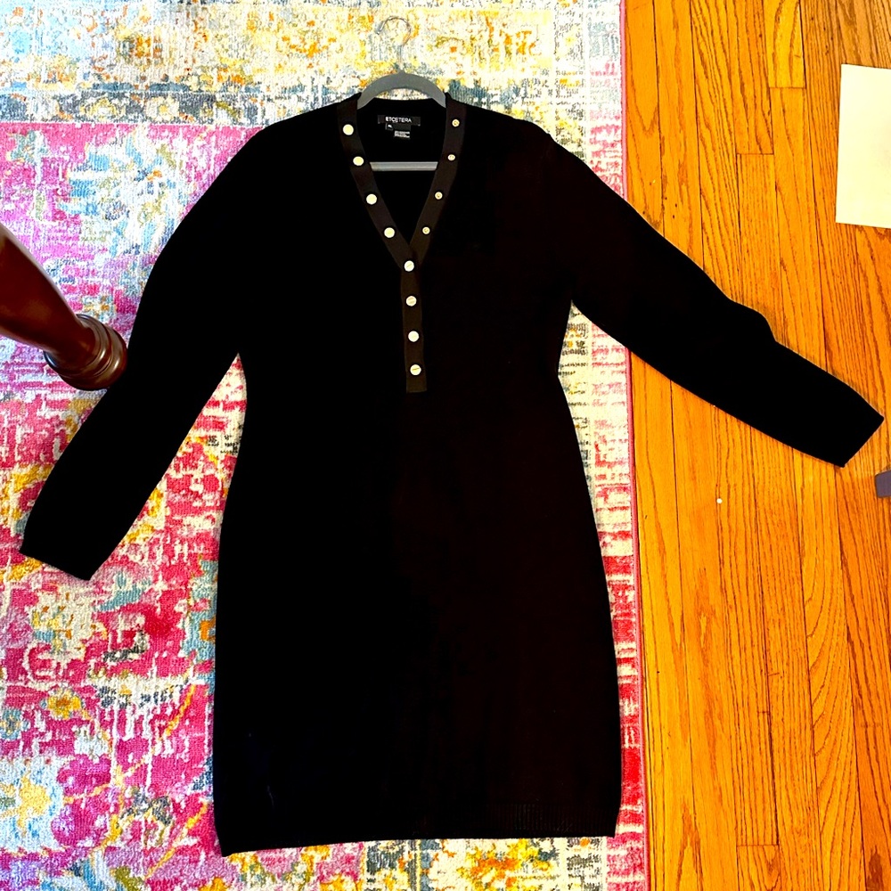 Black Etcetera 100% Merino Wool dress NWOT. Size XL